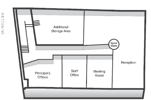 ACM London Mezzanine ACM London Music School - Mezzanine floor plan