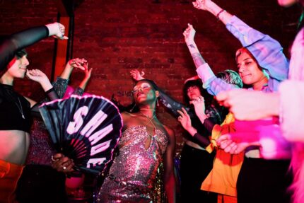 Teens dancing in a club
